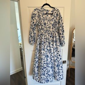 Goodnight Macaroon blue and white dress